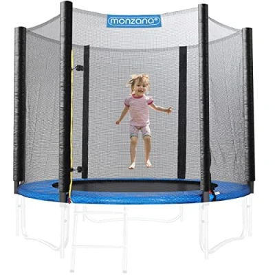 Abbildung von Monzana® Sicherheitsnetz Trampolin Ø 183/244/305/366/427 cm 6 8 Stangen UV beständig Trampolinnetz Trampolinschutz...