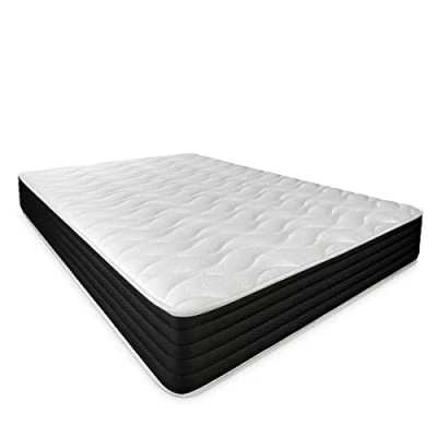 Abbildung von DUÉRMETE ONLINE Viskoelastische Matratze, wendbar, für Winter Sommer, mittlere Härte, Dicke 25 cm, milbendicht, Anti bacerien und hypoallergen, 135 x 180 cm