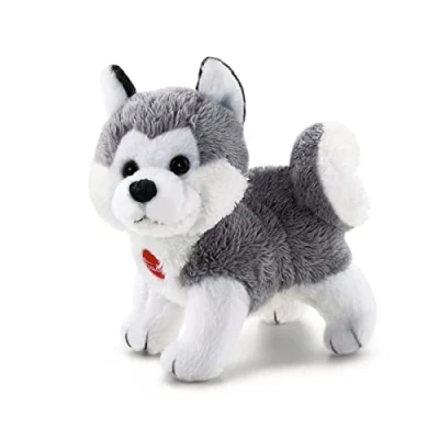 Abbildung von Trudi 51025 Sweet Collection Kleiner Husky ca. 8 cm, Größe XXS, Stofftier mit weichen Materialien und liebevollen Details, Plüschtier waschbar, Kuscheltier für Kinder &amp; Babys, Grau/Weiß
