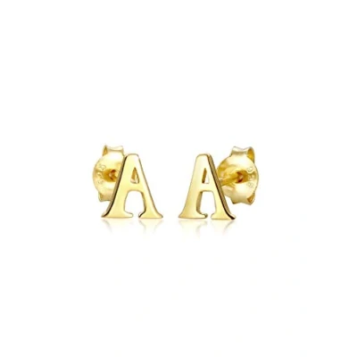 Abbildung von Elli Ohrringe Stecker Buchstabe A Initialen Minimal 925 Silber