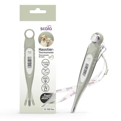 Abbildung von SC 1505 flex Haustierthermometer mit flexibler Spitze für eine besonders sanfte Messung inkl. 5 Hygieneschutzhüllen und Befestigungsschlaufe