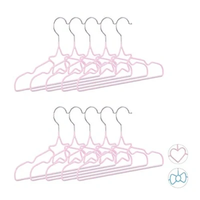Abbildung von relaxdays Kleiderbügel Kinderkleiderbügel 10er Set, Stern