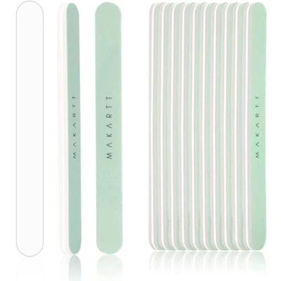 Abbildung von Makartt Nagelfeile Set Feine 10 Stück Nagelfeilen für Gelnägel Naturnägel Polierfeile Glatt Glänzend 400 und 6000 Körnung Nail File Professionelles Maniküre Pediküre, F 06