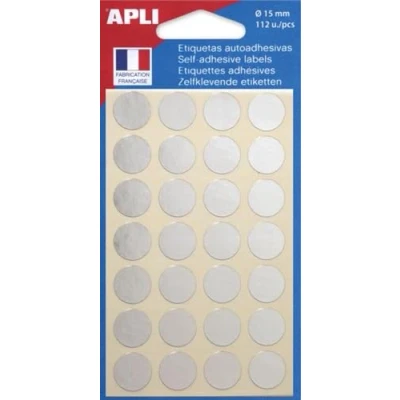 Abbildung von Metallic Patches, 15mm, Silber, Beutel mit 112
