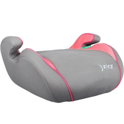 Abbildung von Kindersitzerhöhung ECE R129 Autositz für Kinder Sitzerhöhung Auto I Size Kindersitz (GRAU/ROSA/PINK)