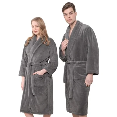 Abbildung von HAMMETEX Bademantel &quot;Bademantel unisex, ultraweicher &amp; flauschiger Fleecemantel&quot;, (Packung)
