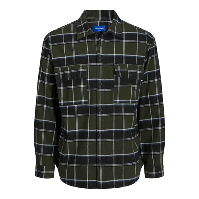 Abbildung von Jack &amp; Jones Langarmhemd JORBLAFRI CHECK OVERSHIRT LS BF mit Brusttaschen