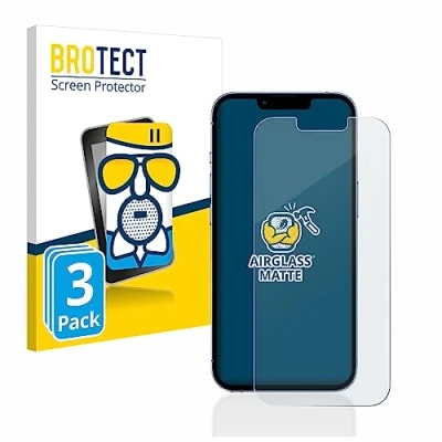 Abbildung von BROTECT Entspiegelungs Schutzglas für Apple iPhone 13 Pro (3 Stück) Schutz Folie Panzerfolie Glas Matt [Extrem Kratzfest 9H, Anti Reflex]