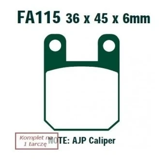 Abbildung von EBC Brakes SFA115 Bremsbelagsatz