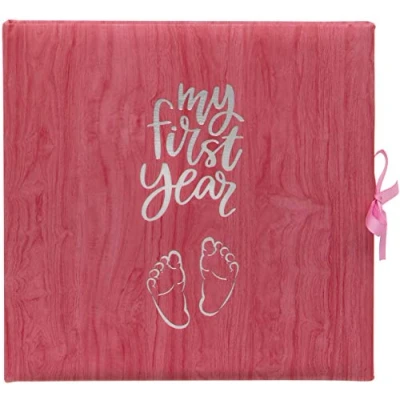 Abbildung von Baby&#039;s My First Year Record Logbuch zum Gedenken an die Geburt durch ihr erstes Jahr auf der Erde, Rosa