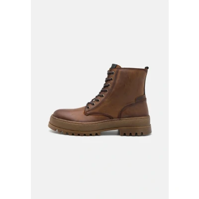 Abbildung von Pepe Jeans Schnürstiefelette, Herren, Größe: 41, Cognac brown Schuhe