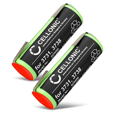 Abbildung von CELLONIC 2X Akku kompatibel mit Oral B Triumph 9900, 9500, 9400, 9000, 5000, 4000 (49mm) 1.2V 2500mAh