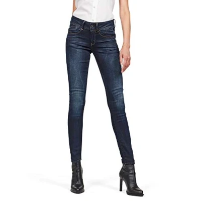Abbildung von G Star Damen Lynn Mid Waist Skinny Jeans, Blau (faded blue D06746 5245 A889), 23W / 28L