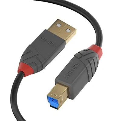 Abbildung von LINDY USB 3.0 Typ A an B Kabel anthra Line 3m
