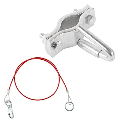 Abbildung von Carpoint Halter für Anhängerabreisseil Federöse universal passend verzinkt + Abreisseil Rot 100 cm Hollandöse