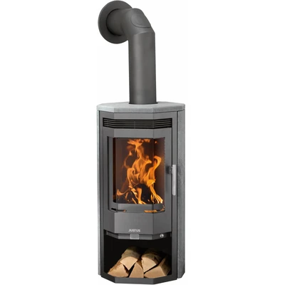 Abbildung von JUSTUS Kaminofen &quot;&quot;Usedom 5 D&quot; Dauerbrand Speckstein Korpus Stahl Schwarz&quot;