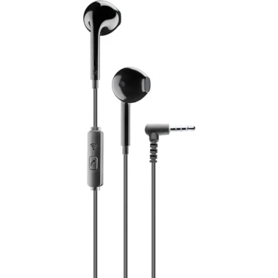 Abbildung von cellularline Voice Capsule Kapselkopfhörer mit Kabel und Mikrofon Klinke 3,5 mm Farbe Schwarz