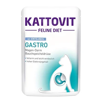 Abbildung von Kattovit Feline Diets Gastro mit Ente + Reis 24 x 85 g