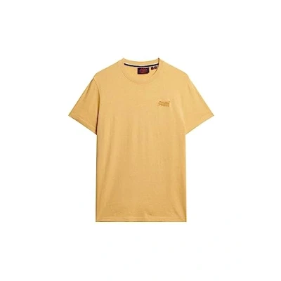 Abbildung von Superdry Herren Essential Logo Emb Tee T Shirt, Vintage Yellow Marl, XXL