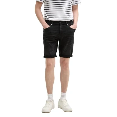 Abbildung von TOM Tailor JOSH Jeans Shorts, Herren, Größe: 40, black denim