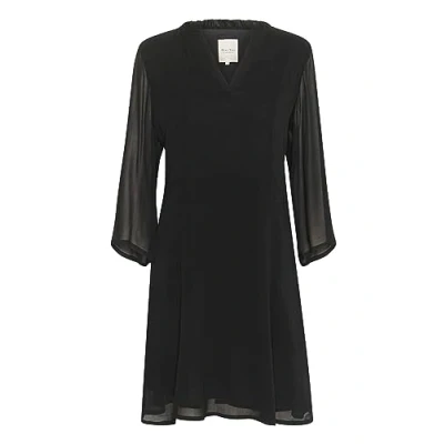 Abbildung von Part Two Damen Damenkleid aus Chiffon mit 3/4 Ärmeln Kleid, Schwarz, 40