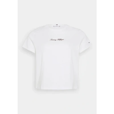 Abbildung von Tommy Hilfiger Curve Classic Script TEE Tshirt print, Damen, Größe: 46, Ecru