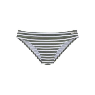 Abbildung von Venice Beach BAND Bikinihose, Damen, Größe: 38, Oliv gestreift