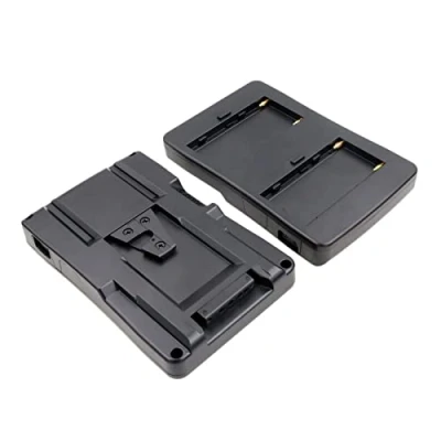 Abbildung von HangTon NP F970 F750 F550 Batterieplatte auf V Lock Mount Buckle Bracket Adapter Konverter D Tap 16,8 für Sony Anton Bauer Kamera Monitor