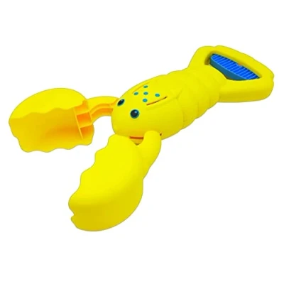 Abbildung von alldoro Sandform Set 63034, Sand Snapper gelber Sandgreifer im Krabben Design, 32 cm lang