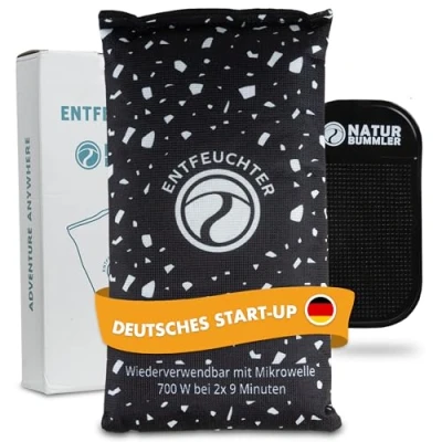 Abbildung von Naturbummler ® Luftentfeuchter XL 1kg [Wiederverwendbar &amp; Effektiv] inkl. Anti Rutsch Pad Auto Entfeuchter Feuchtigkeitskissen Lufttrockner Autozubehör