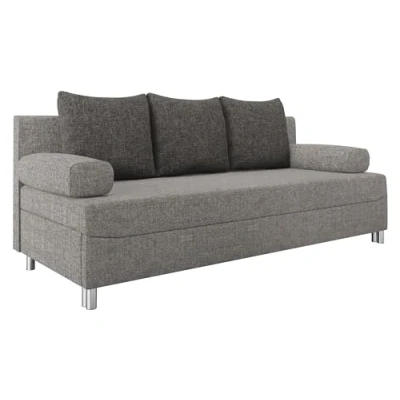 Abbildung von Mirjan24 Schlafsofa Dover, Sofa mit Bettkasten und Schlaffunktion, Bettsofa, Farbauswahl, Schlafcouch Chromfüße, Couch, Couchgarnitur (Schlafsofa ohne Polsterhocker, Lux 05 + 06)