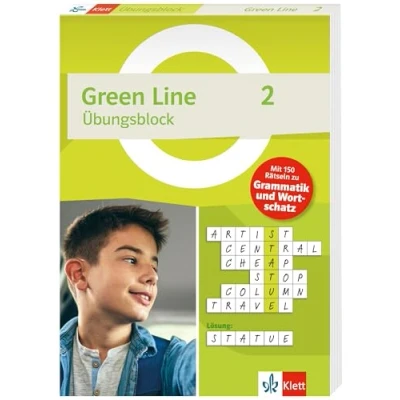 Abbildung von Green Line 2 (ab 2021) Klasse 6 Übungsblock zum Schulbuch: 150 Rätsel zu Grammatik und Wortschatz (Green Übungsblock)