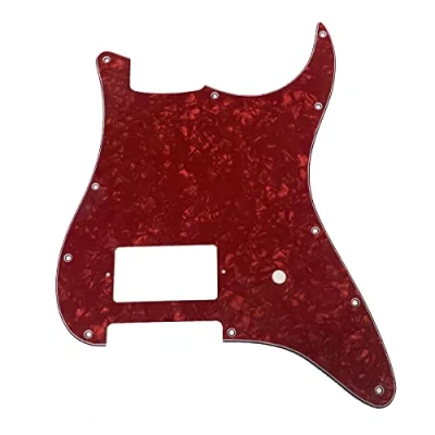 Abbildung von Dopro 11 Loch ST Strat One Humbucker Gitarren Schlagbrett für Fender Delonge Red Pearl
