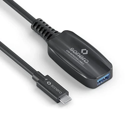 Abbildung von Sonero USB 3.2 Gen1x1 Aktive Verlängerung C/A schwarz 5,00m