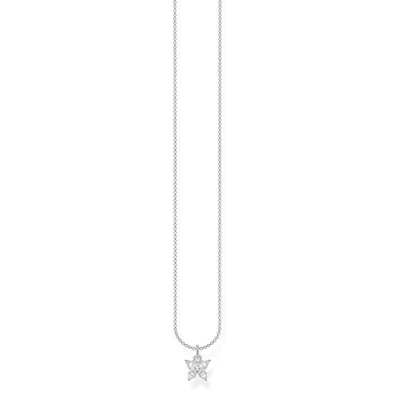 Abbildung von THOMAS SABO Damen Kette Schmetterling weiße Steine 925 Sterlingsilber KE2102 051 14 L45V