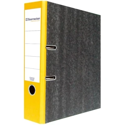 Abbildung von Soennecken Ordner 3321 DIN A4 80mm Pappe gelb