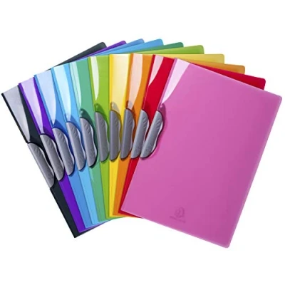 Abbildung von Exacompta 45670E Clip Design Iderama Klemmmappen (aus PP, robust, blickdicht) 20er Pack farbig sortiert