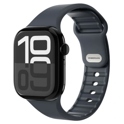 Abbildung von Vonmählen Apple Watch Armband Silikon und TPU (weich) Dunkelblau Geeignet für 38/40/41/42 mm Navy