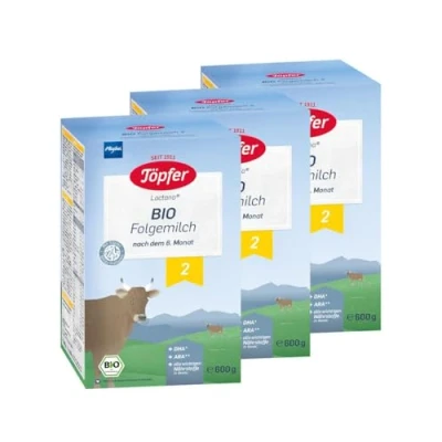 Abbildung von Töpfer Bio Folgemilch 2 3 x 600g Milchpulver Babynahrung als Ergänzung zum Stillen / zur Beikost Mit Milch aus dem Allgäu