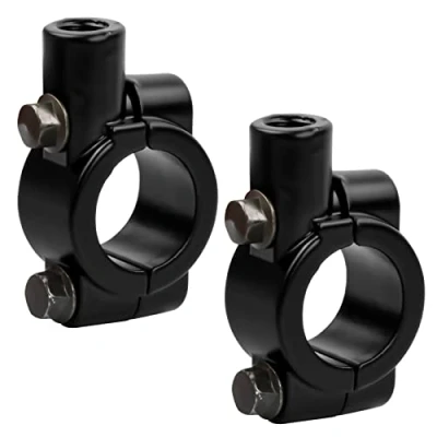 Abbildung von KYSUN Universal Lenker Rückspiegelhalterung, 10mm Motorrad Lenkerhalterung Spiegel Halterung Halter für 22 cm Lenker,Lenkerklemme 22mm Fahrrad Batterie AutoFahrrad Lenker(Schwarz)