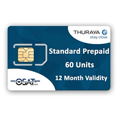 Abbildung von OSAT Thuraya Satellitentelefon Standard SIM Karte mit 60 Einheiten