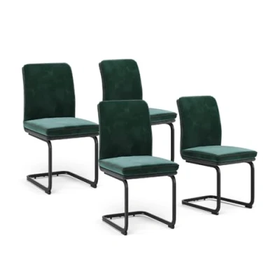 Abbildung von Vicco Freischwinger Eleganza, Grün, 4er Set