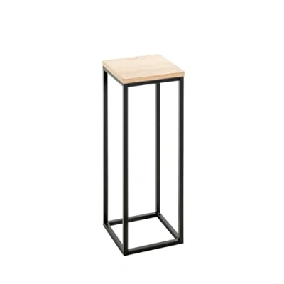 Abbildung von HAKU Blumentisch in eiche, schwarz, MDF, Metall 19x54x19cm (BxHxT)