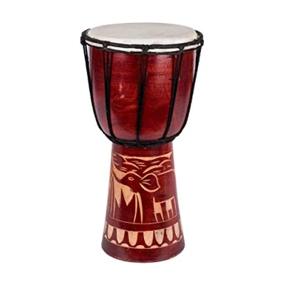 Abbildung von 20cm Djembe Elefant Trommel Bongo Drum Handtrommel Buschtrommel Percussion Kinder Fair Trade T1