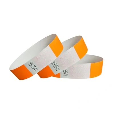 Abbildung von CINTAPUNTO Einlassbändchen Papier Eintrittsbänder Party/Festival/Club Bändchen Einlass und Eintritt Armband für Veranstaltungen Party Bänder, Club Armbänder 1000 Stück Neon Orange