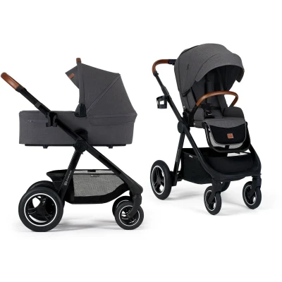 Abbildung von Kinderkraft EVERYDAY 2 in 1 Kombikinderwagen, Dark Grey/Black, Kinderwagen,