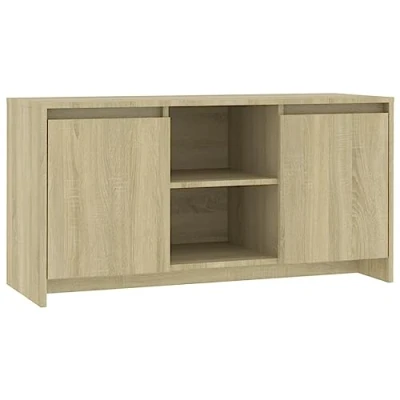 Abbildung von vidaXL TV Schrank mit Türen Fächern Lowboard Möbel Sideboard Fernsehtisch Fernsehschrank HiFi Sonoma Eiche 102x37,5x52,5cm Holzwerkstoff
