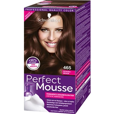 Abbildung von Perfect Mousse Permanente Schaumcoloration, 465 Schokobraun Stufe 3, 3er Pack (3 x 93 ml)