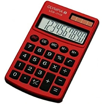 Abbildung von OLYMPIA Taschenrechner LCD 1110, rot, 941901002