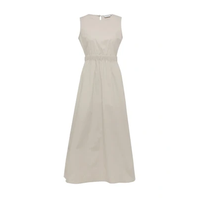 Abbildung von comma casual identity ÄRMELLOSES MIT Cutout Maxikleid, Damen, Größe: 42, Beige